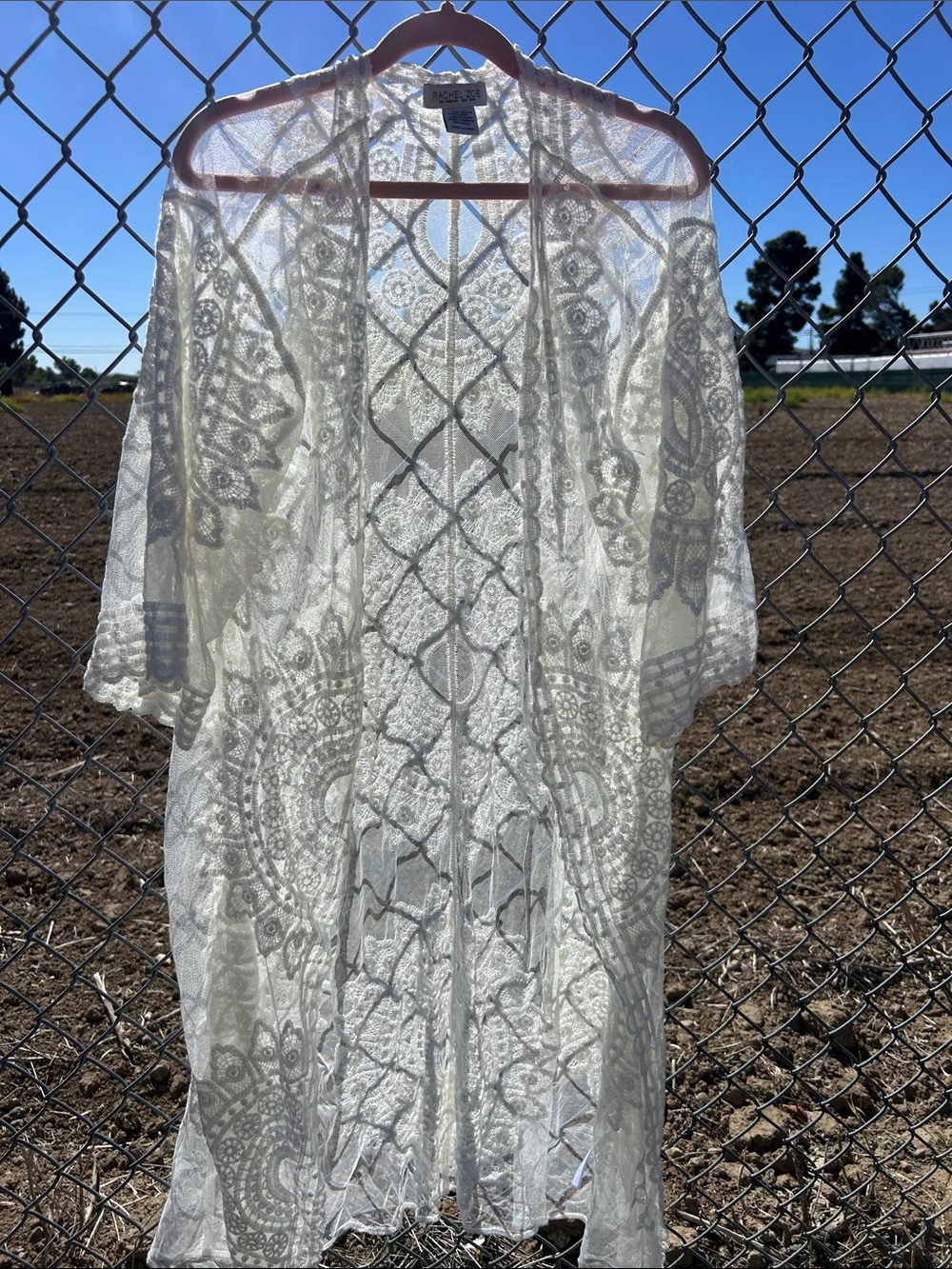 Rachel Zoe Boho Lace Kimono Dress - White